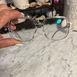 Kits clear Transparent Square Eyeglasses like new